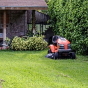 Bermuda grass on a small home